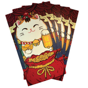 Lucky Cat Red Envelope D 5st
