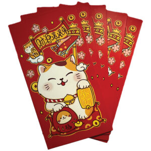 Lucky Cat Red Envelope D 5st