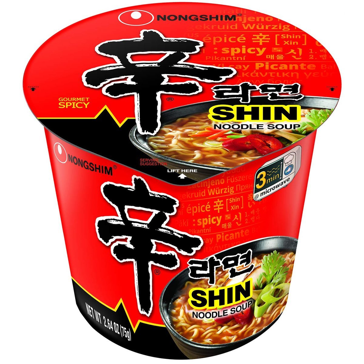 NongShim Shin Ramyun Cup Noodles, 68g